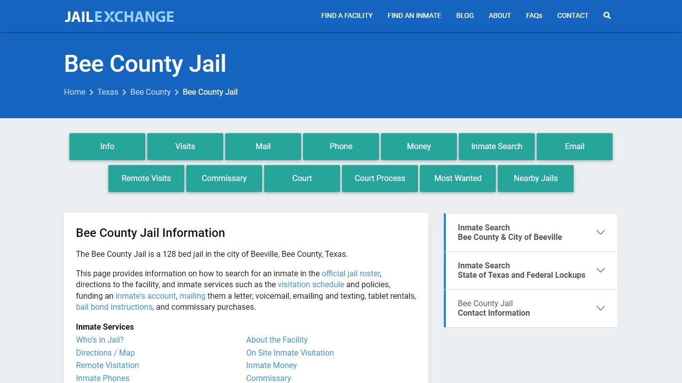Bee County Jail, TX Inmate Search, Information - Jail Exchange